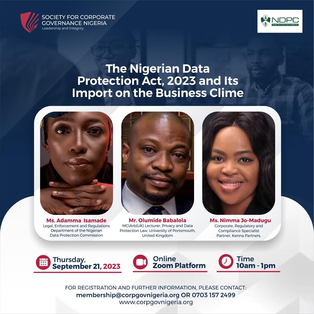 “Nigeria Data Protection Act, 2023 and Its Import on the Business Clime”